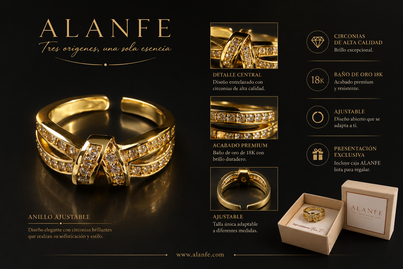 Anillo nudo abierto