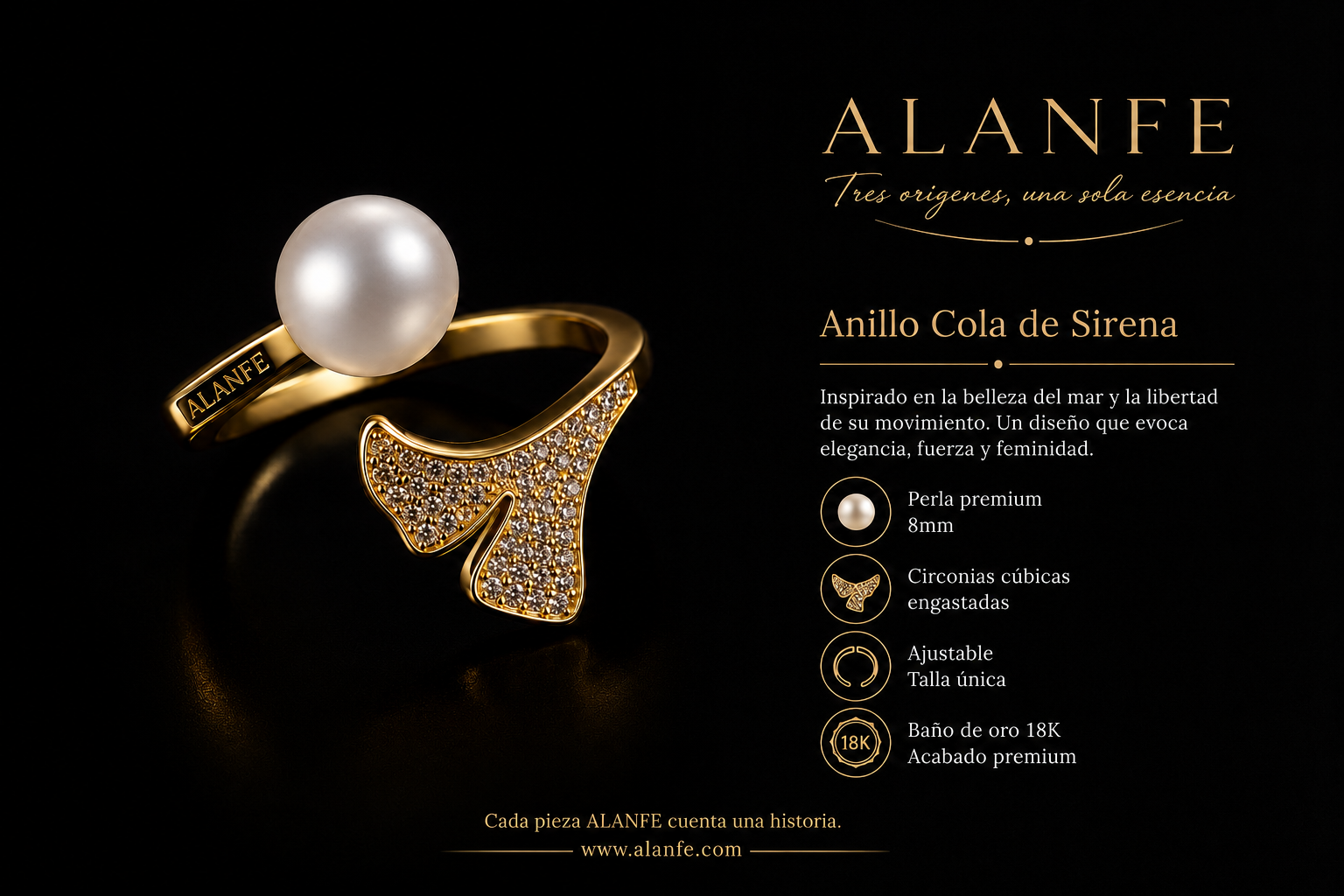Anillo cola de sirena
