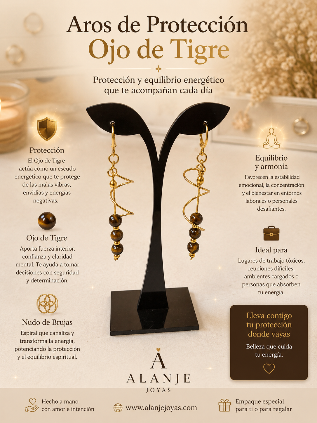Aros Ojo de Tigre