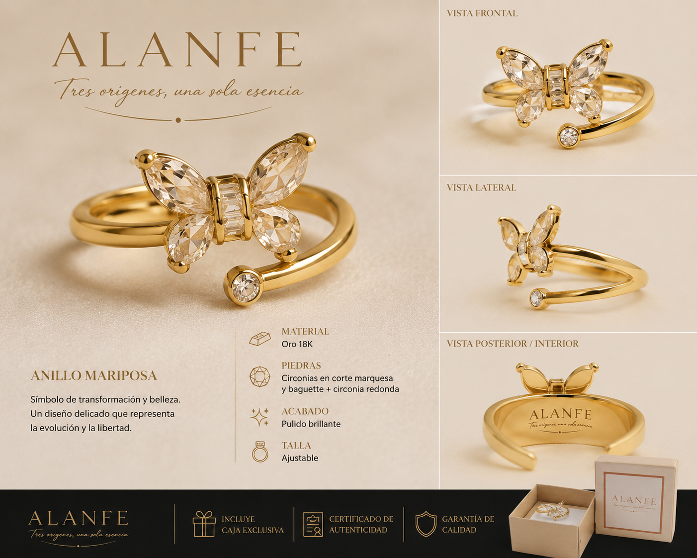 Anillo mariposa