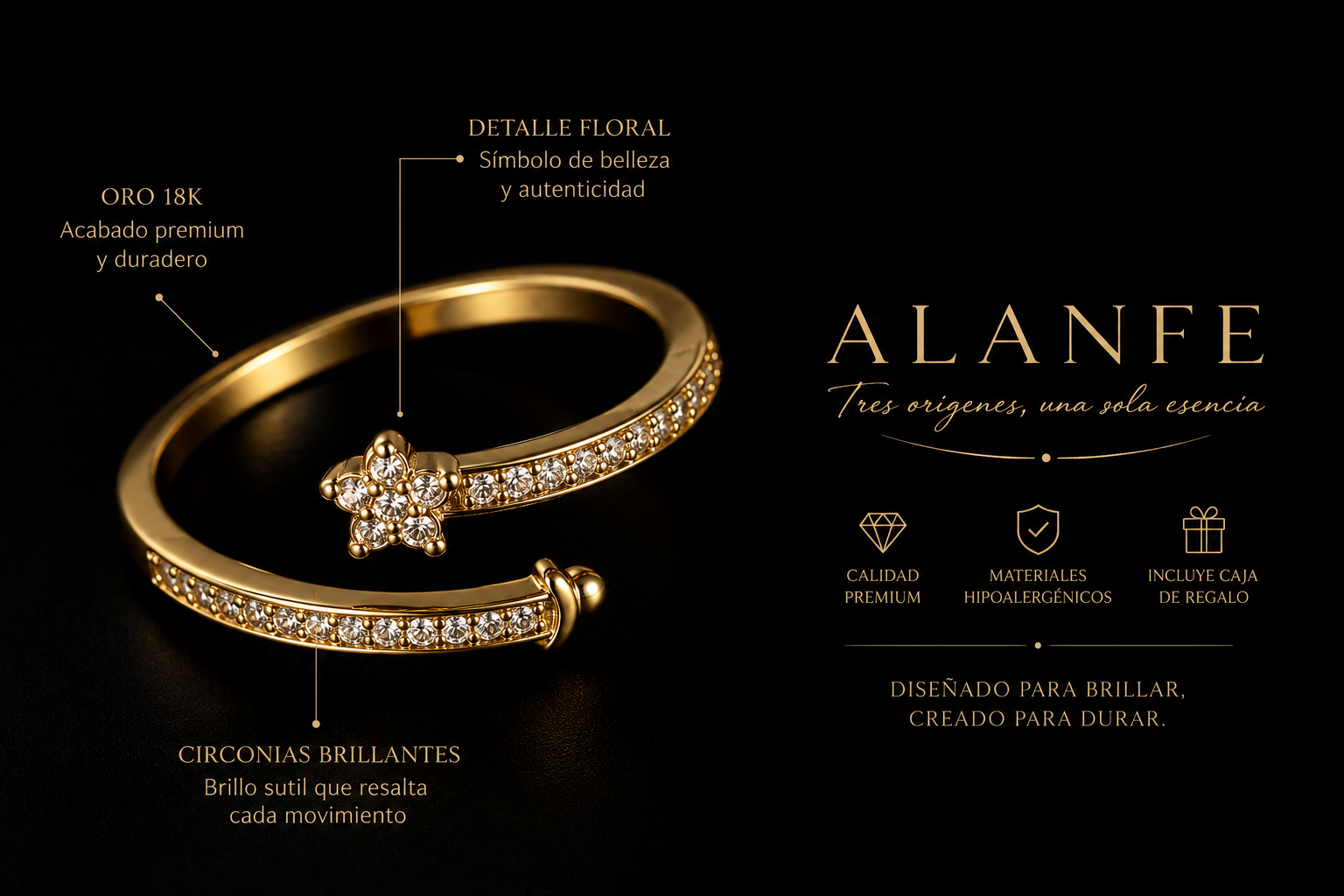 Anillo estrella fugaz