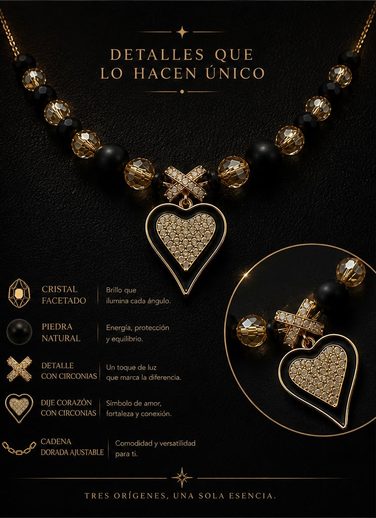 Collar Negro Dorado