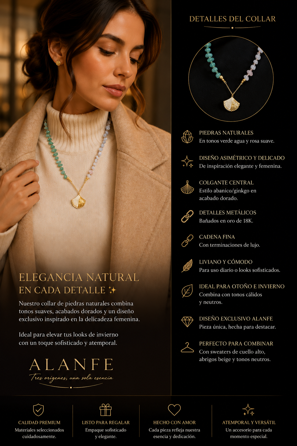 Collar perlas naturales