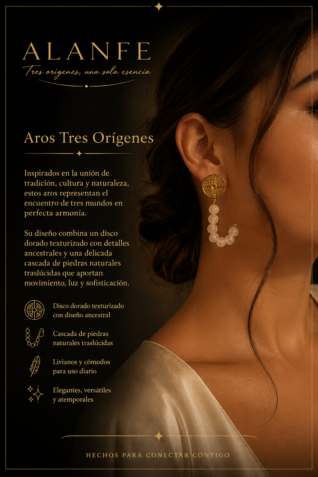 Aros de Perlas Traslúcida