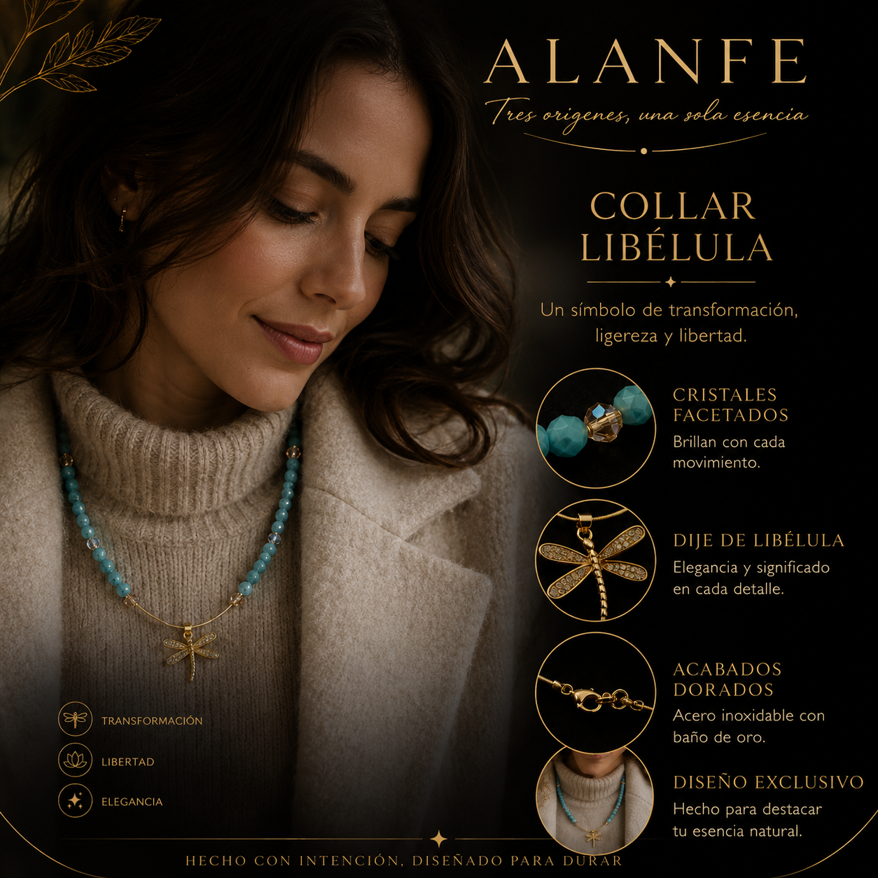 Collar Libélula Turquesa