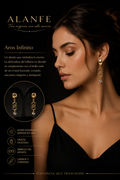 Aros Infinito de cristal facetado