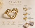 Anillo corazón con perlas