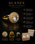 Anillo de circonia cúbica central