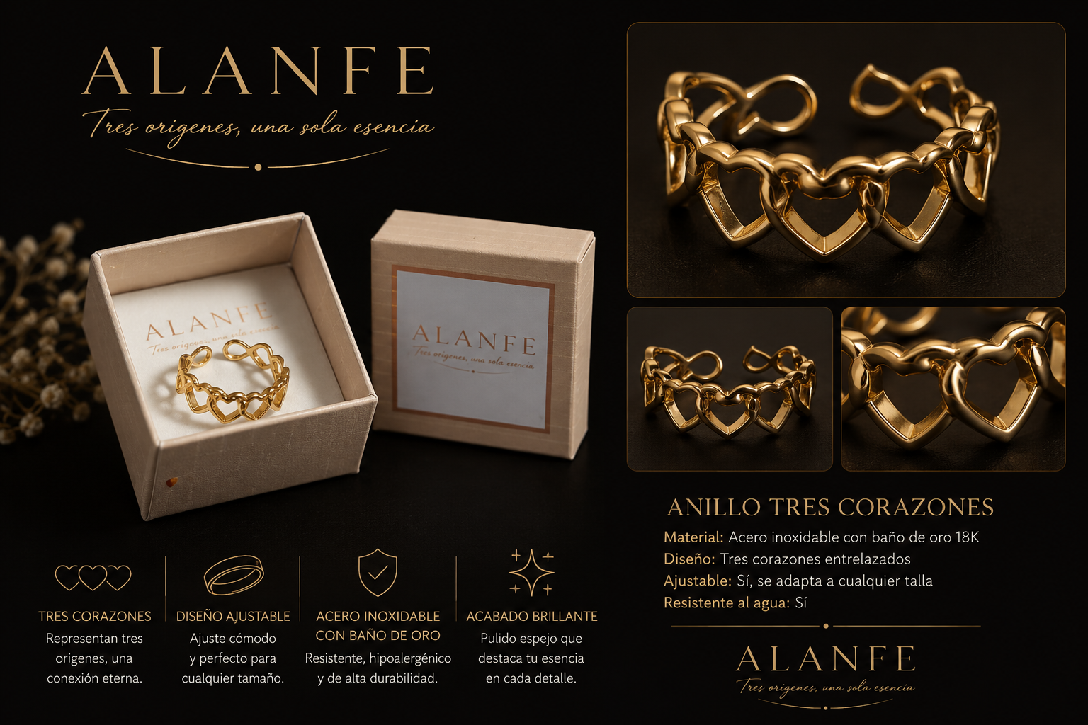 Anillo corazones