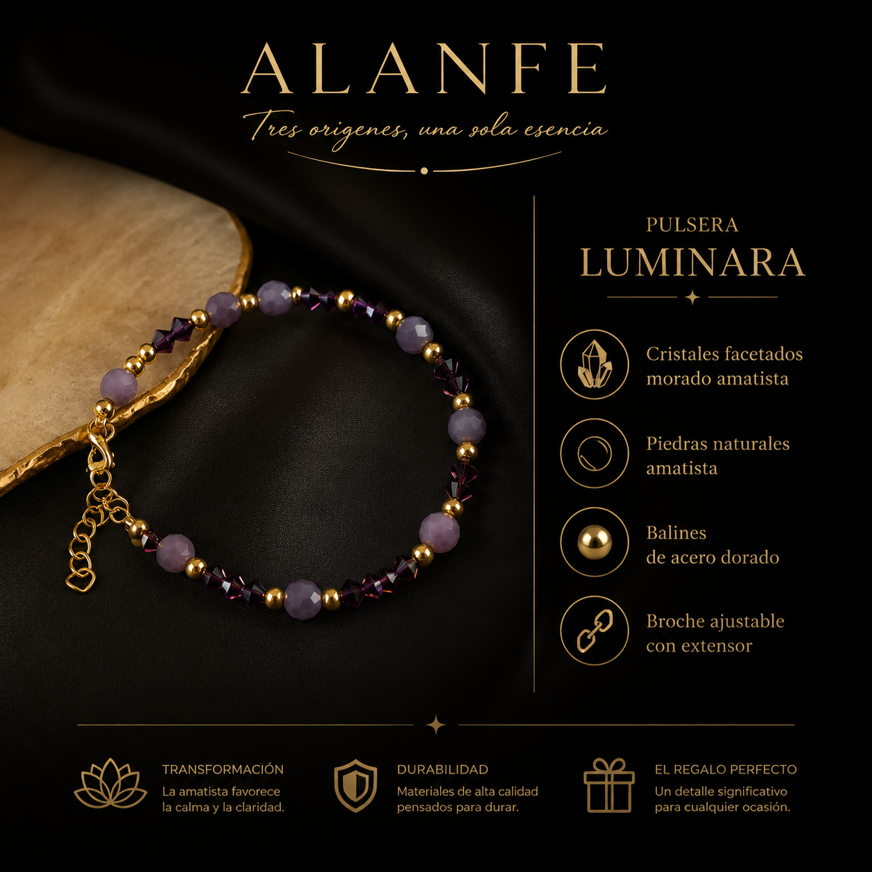 Pulsera amatista Lila