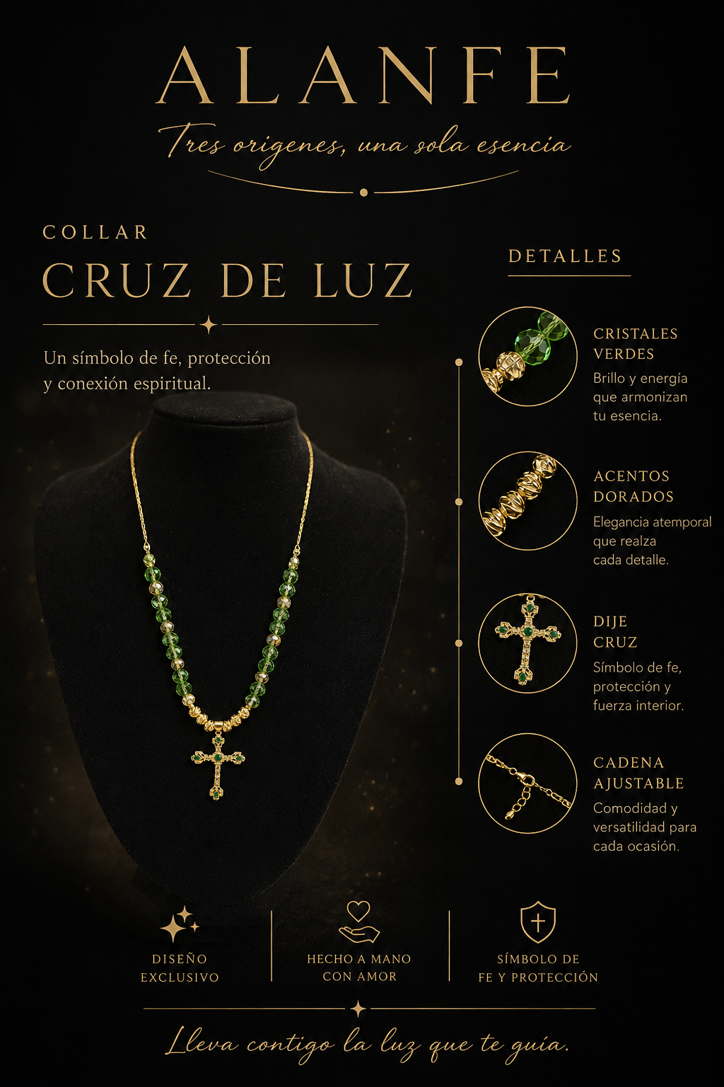 Collar Cruz Verde
