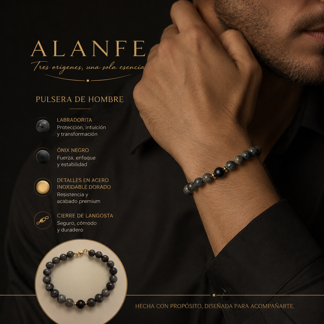 Pulsera de Varón Labradorita