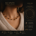 Collar Cuenca de Vidrio Burdeo