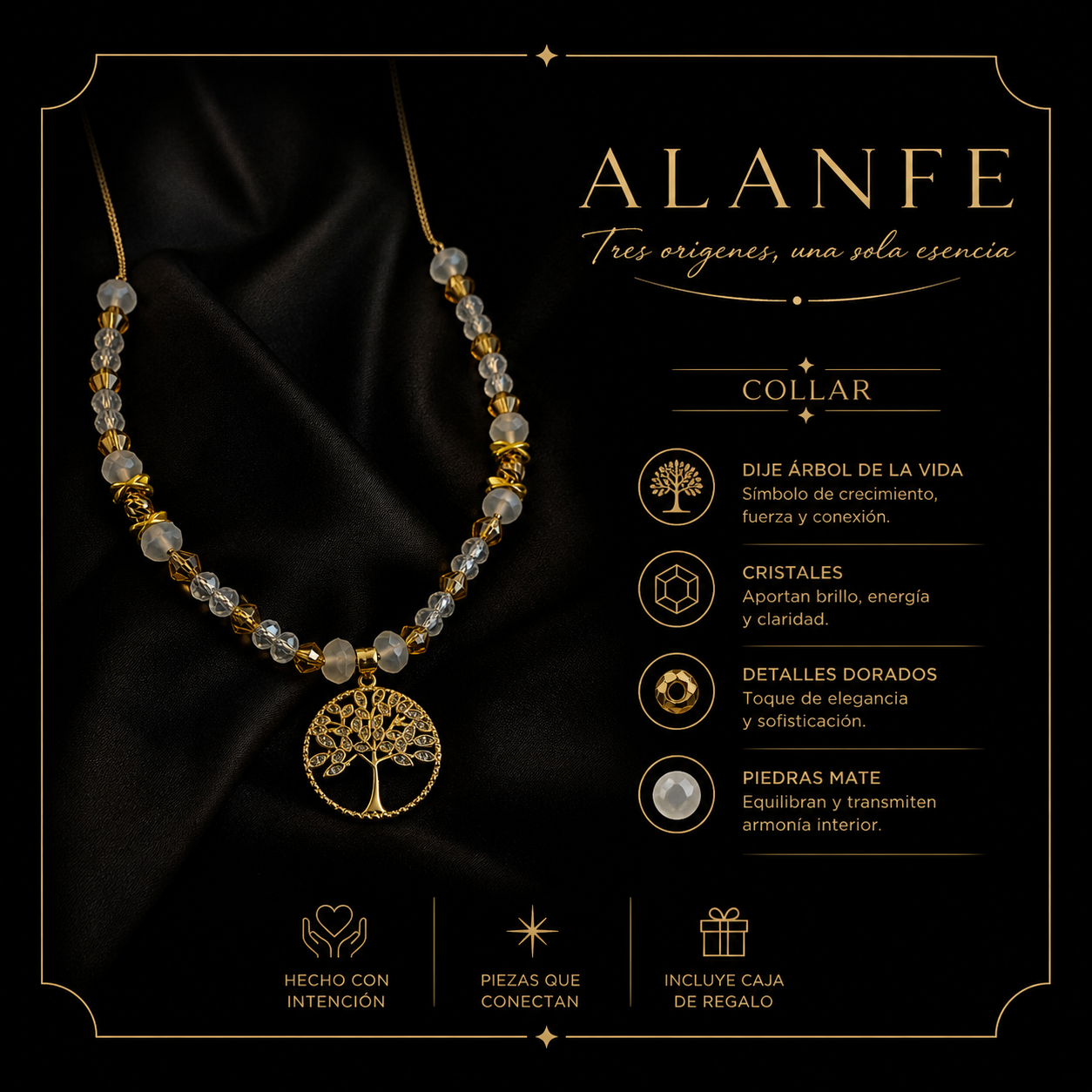 Collar Árbol de la vida Blanco
