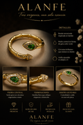 Anillo serpiente verde