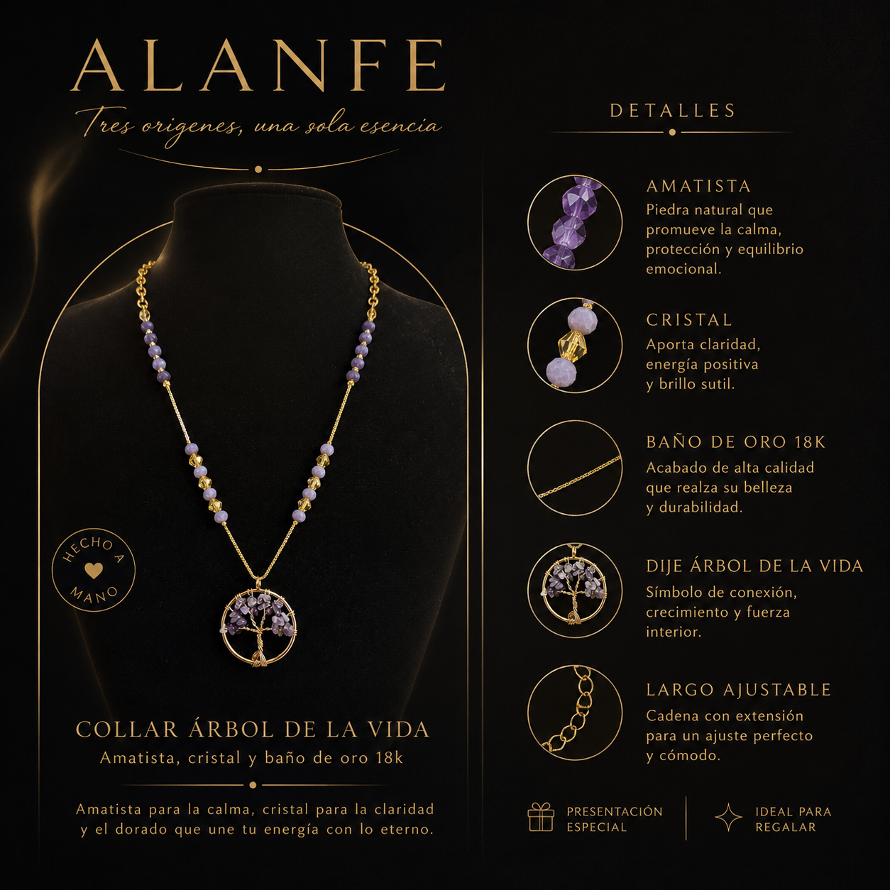 Collar Árbol de la Vida Morado