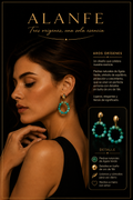Aros turquesa circular