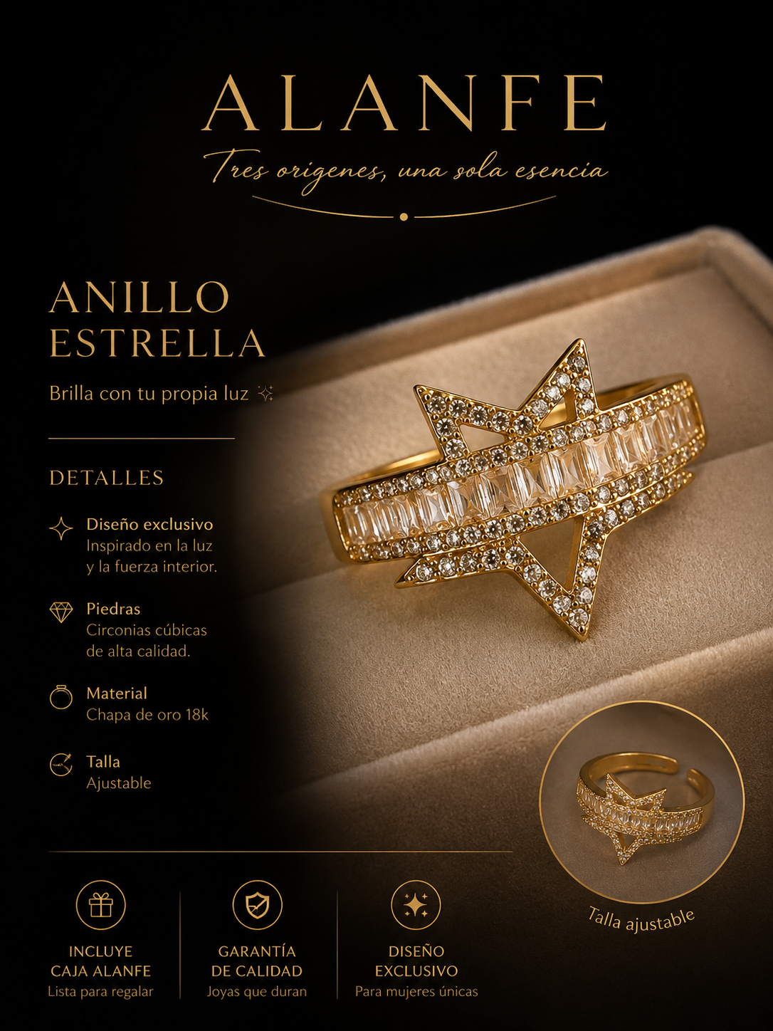 Anillo Star brillante