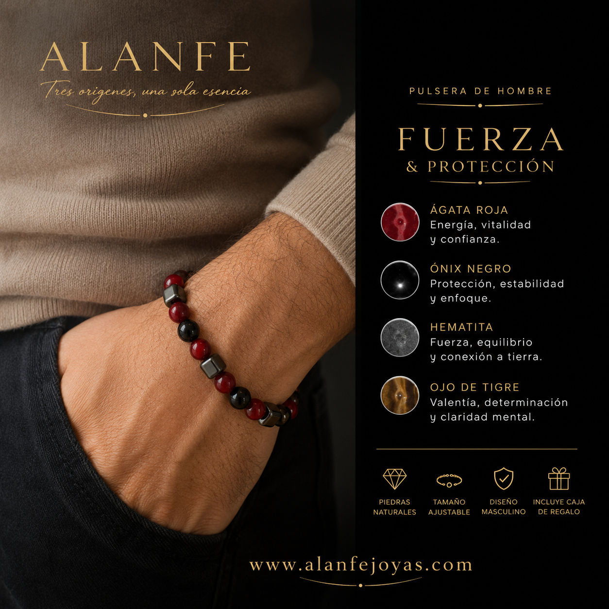 Pulsera Hombre Fuerza y Protección