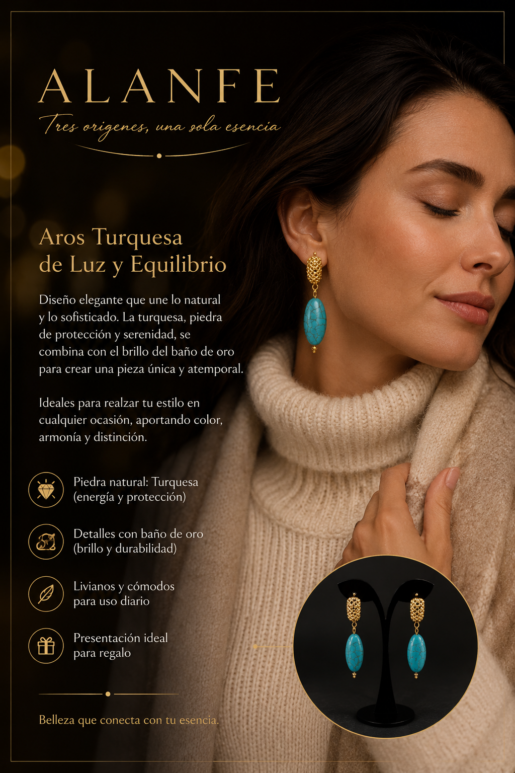 Aros Turquesa de Luz y Equilibrio